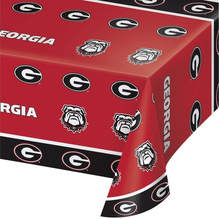 NCAA 54" x 108" University of Georgia Plastic Tablecloth PK12, 12PK 336369